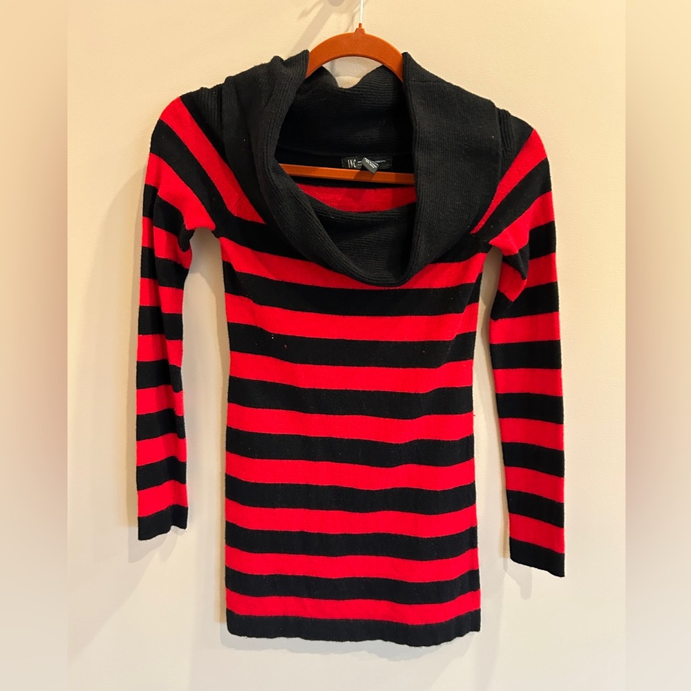 INC p/p cashmere blend long sleeved, long cowlneck sweater